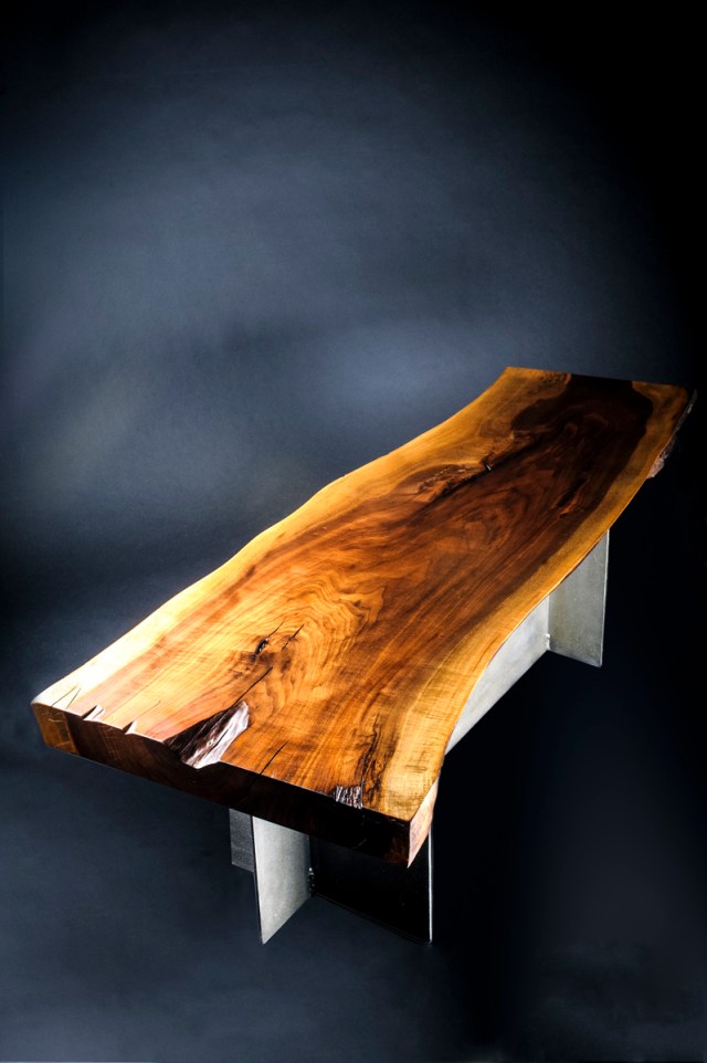 Black Walnut Coffee Table with Steel
